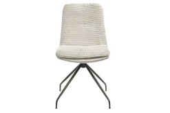 Stuhl Bilbao Cord hellgrau drehbar