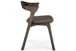 Stuhl Bok Eiche braun gepolstert