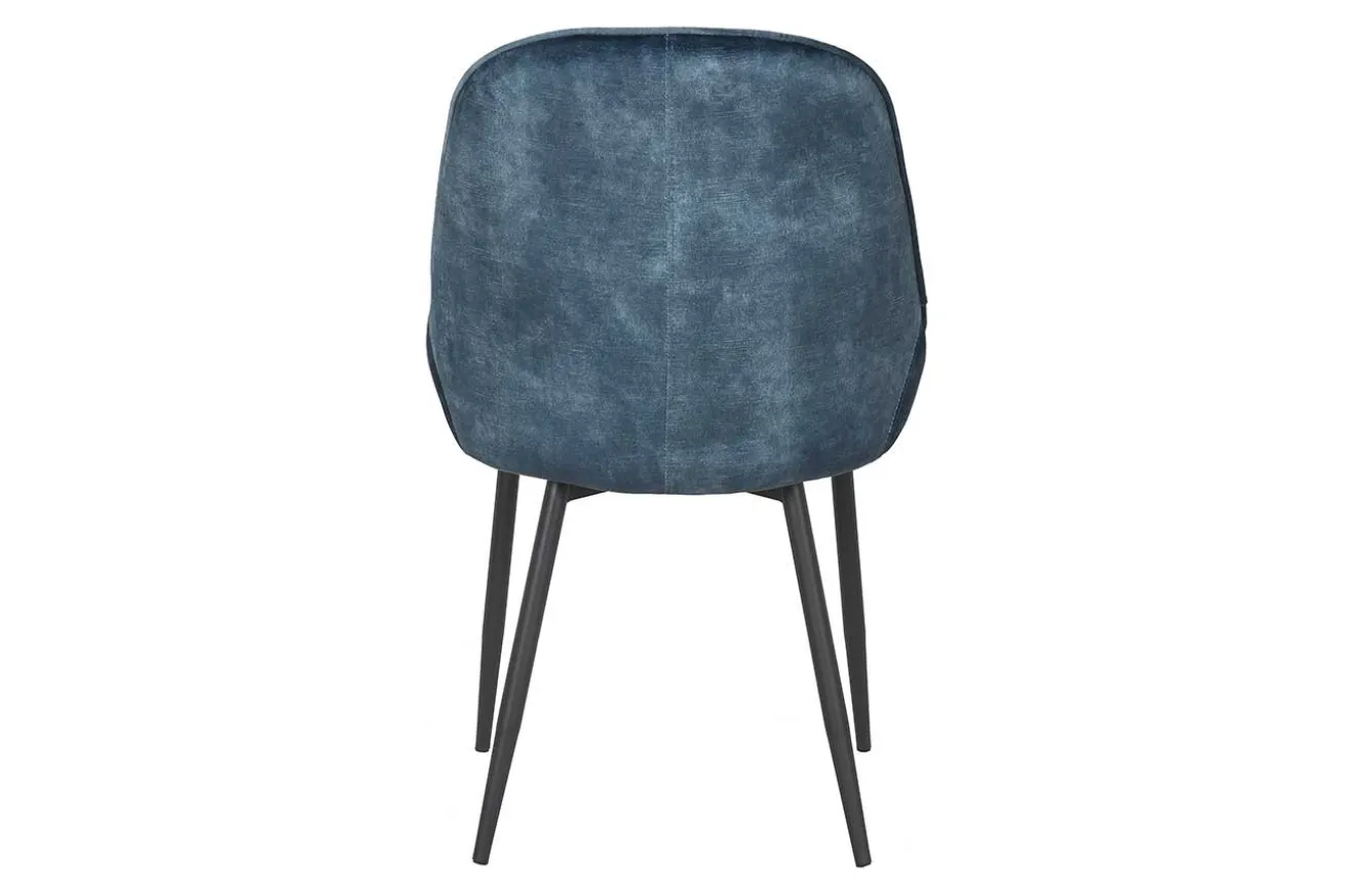 Stuhl JUL Samt Vintage blau