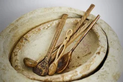 Suppenkelle Hand Craved Mangoholz natur