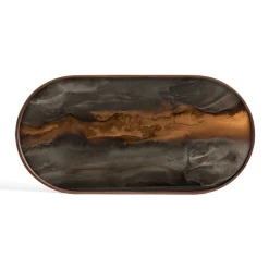 Tablett Notre Monde Bronze länglich M
