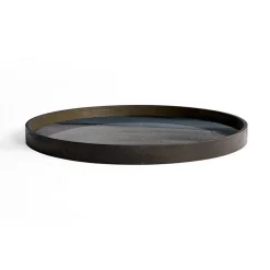 Tablett Notre Monde Graphite rund L
