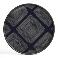 Tablett Notre Monde Squares rund L