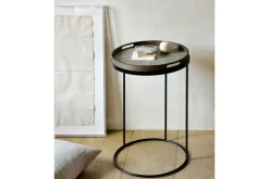 Tabletttisch rund klein hoch