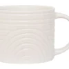 Tasse Tazza weiß gemustert D 10,5 cm
