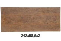 Teakholzplatte Antik 242x98x2