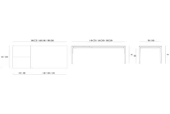 Teakholztisch Bok ausziehbar 180-280 cm