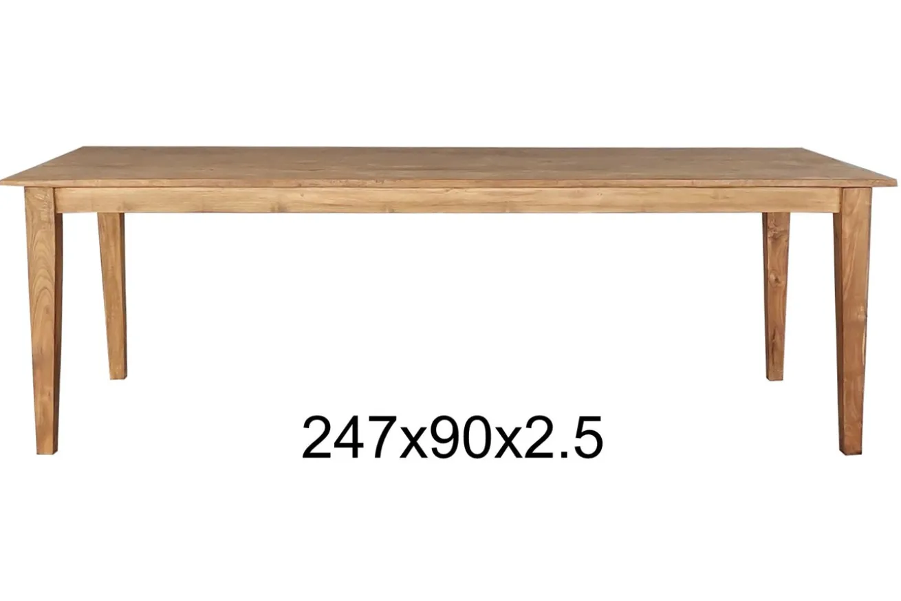 Teakholztisch "K" antik 247x90