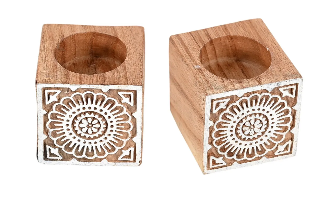 Teelichthalter Vintage natur