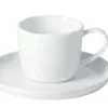 Teetasse mit Untersetzer Porcelino weiß