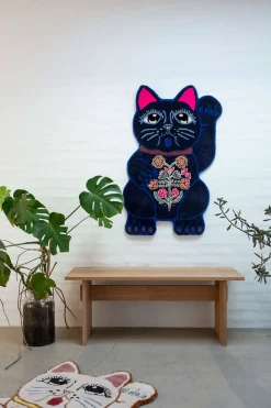 Teppich Lucky Cat blau