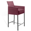 Tex Thekenstuhl mit Arm Leder pink
