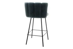 Thekenhocker Gaia Leder blau schmal