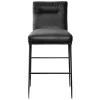 Thekenstuhl D-light Leder schwarz