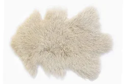 Tibetanisches Lammfell beige B 80 cm