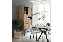 Tisch Metropole Teak Metall B 200 cm