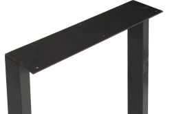 Tischbein U schwarz schmal 2er