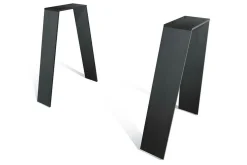 Tischbeine A Rohstahl geölt 2er Set