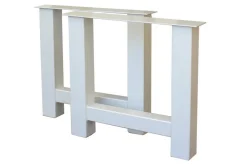 Tischbeine H-Gestell Stahl weiß 2-er Set