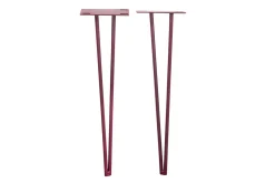 Tischbeine Pin Metall dunkelrot 4er Set