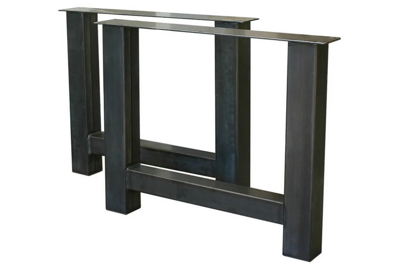 Tischgestell 2-er Set Eisen schwarz 90