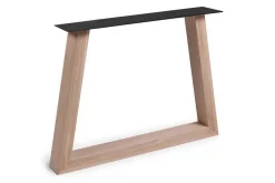 Tischgestell Trapez Eiche massiv 2er Set