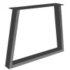 Tischgestell Trapez Metall grau 2er Set