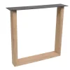 Tischgestell U Eiche massiv 2er Set
