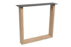 Tischgestell U Eiche massiv 2er Set