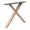 Tischgestell X Eiche massiv 2 er Set