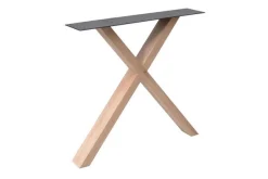 Tischgestell X Eiche massiv 2 er Set