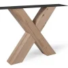 Tischgestell X Eiche massiv 2er Set