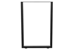 Tischkufe 2er Set Rohstahl schwarz 90