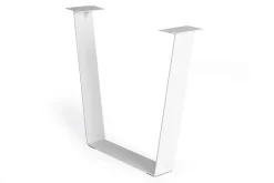 Tischkufe V Flat breit weiss 2er Set
