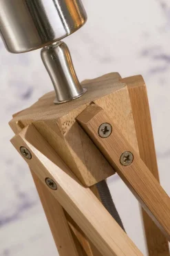 Tischlampe Kilimanjaro Bambus Textil beige