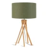 Tischlampe Kilimanjaro Bambus Textil grün