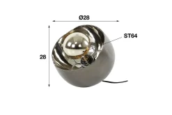 Tischlampe schwarz nickel M