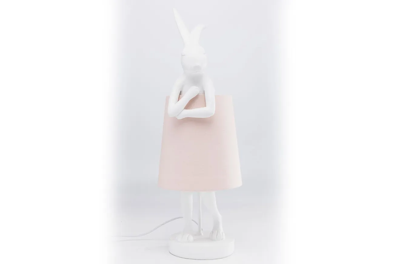 Tischleuchte Animal Rabbit weiss rosa h 68 cm