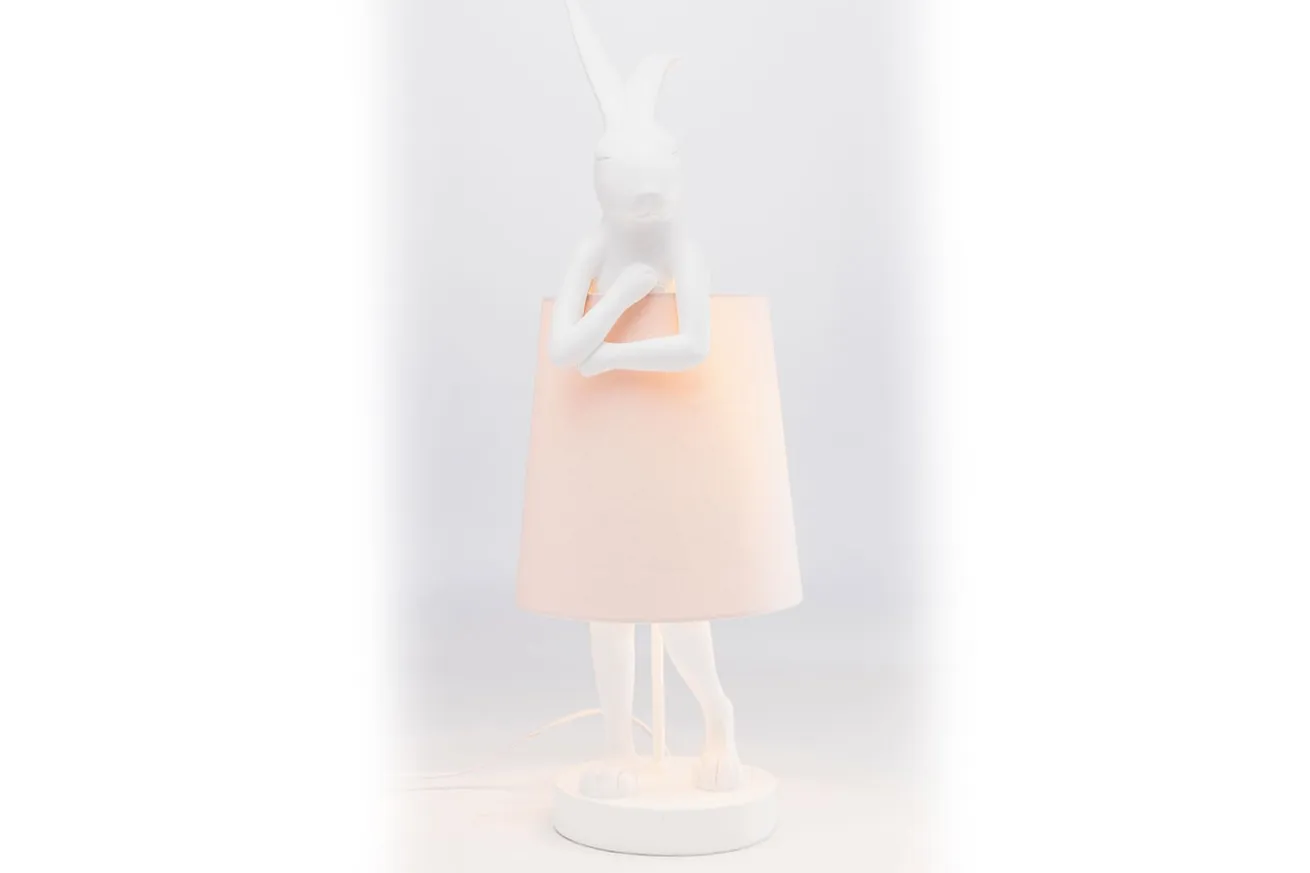 Tischleuchte Animal Rabbit weiss rosa h 68 cm