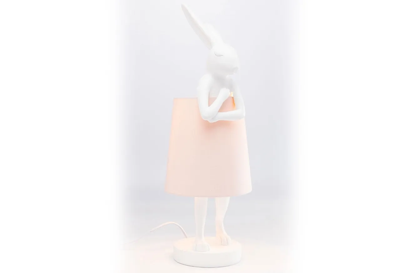 Tischleuchte Animal Rabbit weiss rosa h 68 cm