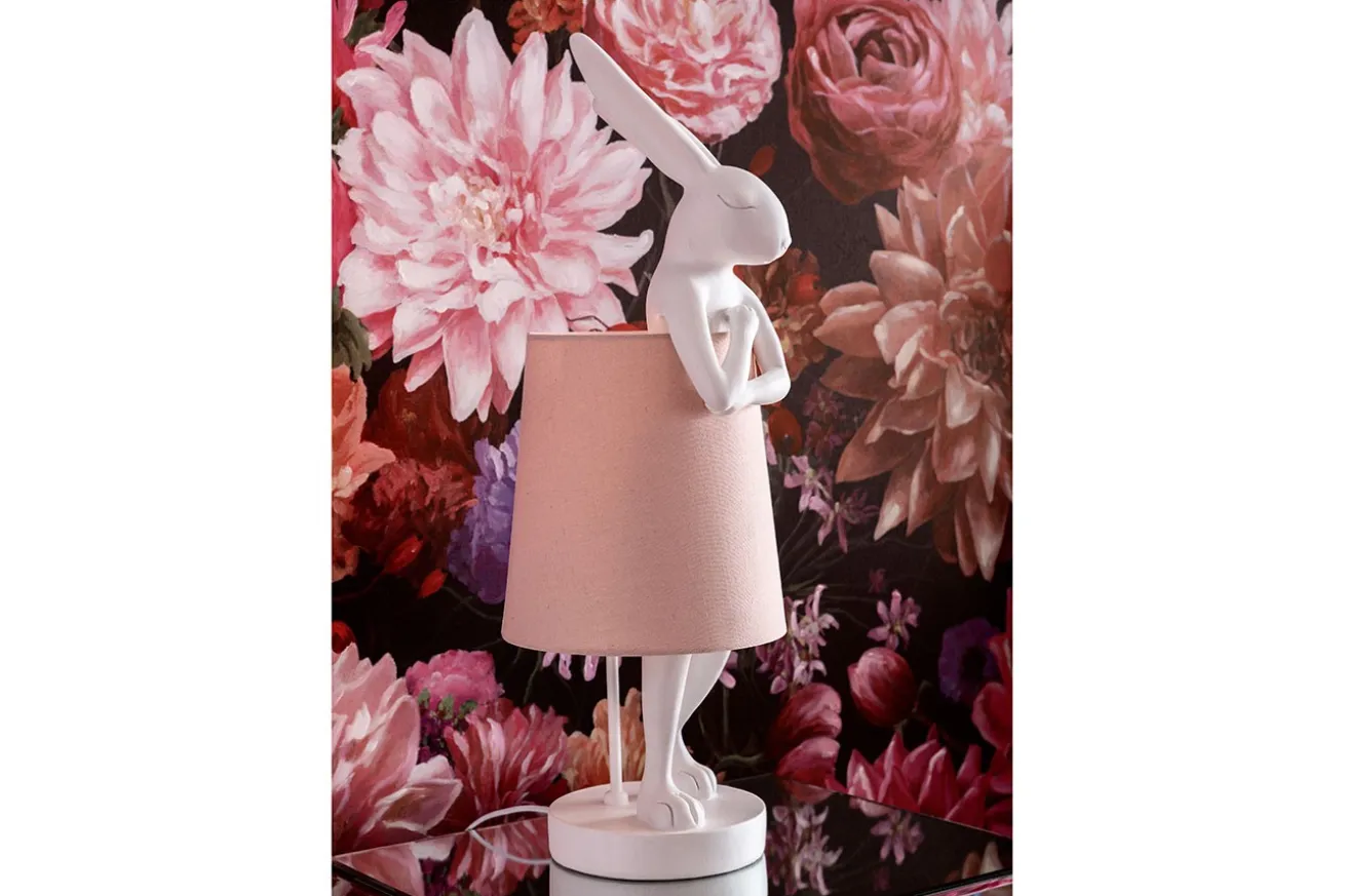 Tischleuchte Animal Rabbit weiss rosa h 68 cm