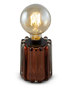 Tischleuchte Lynn braun