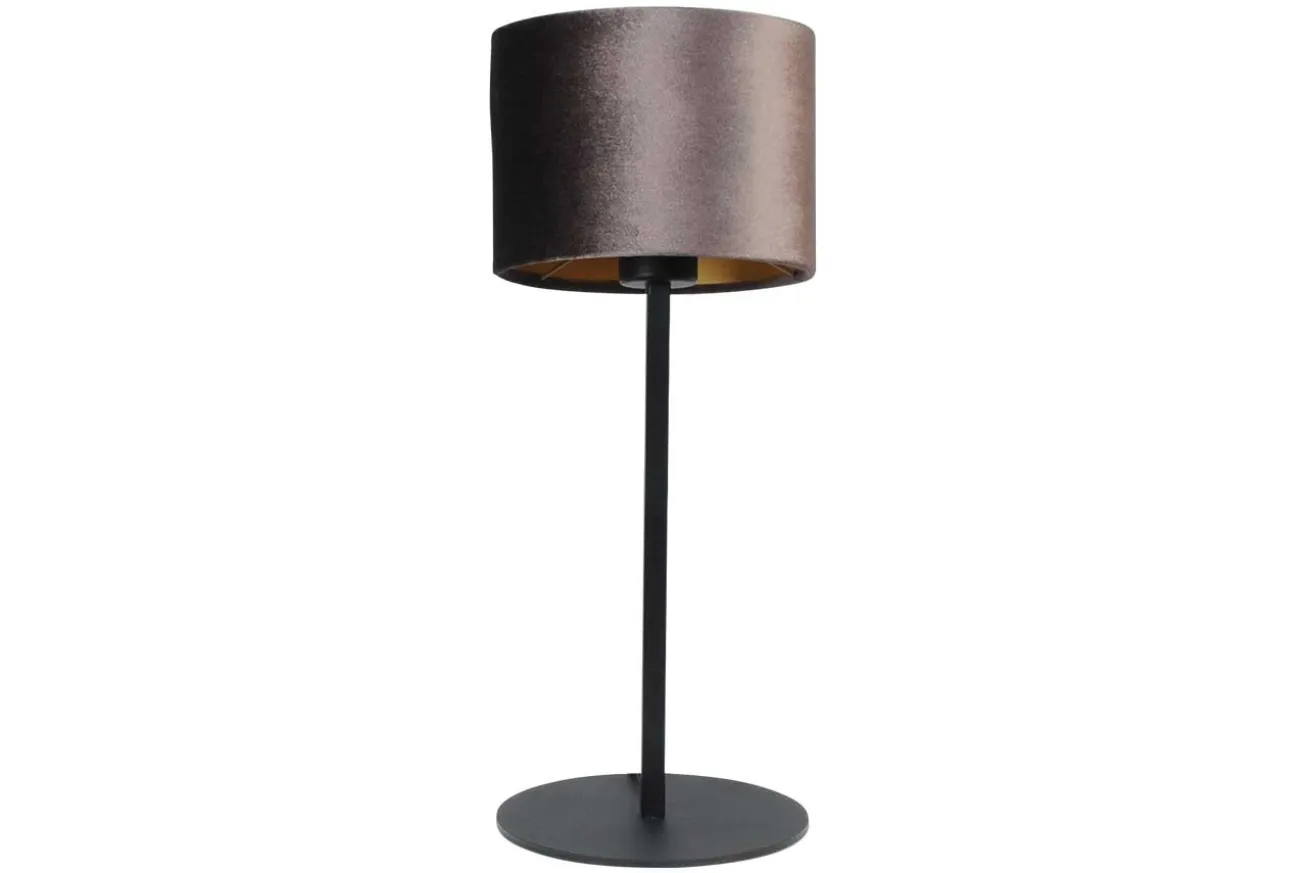 Tischleuchte Vera Samt braun H 55 cm