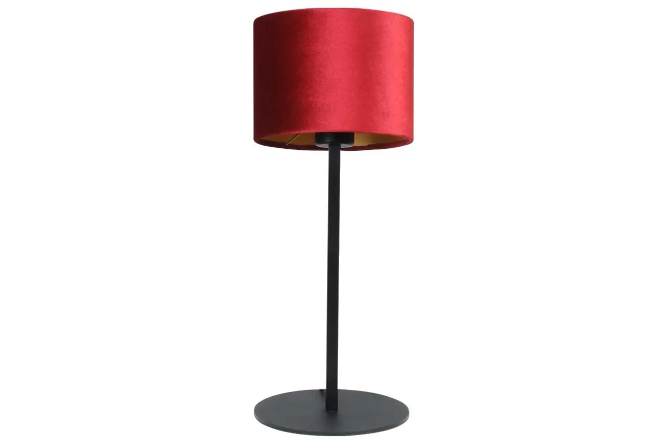 Tischleuchte Vera Samt rot H 55 cm