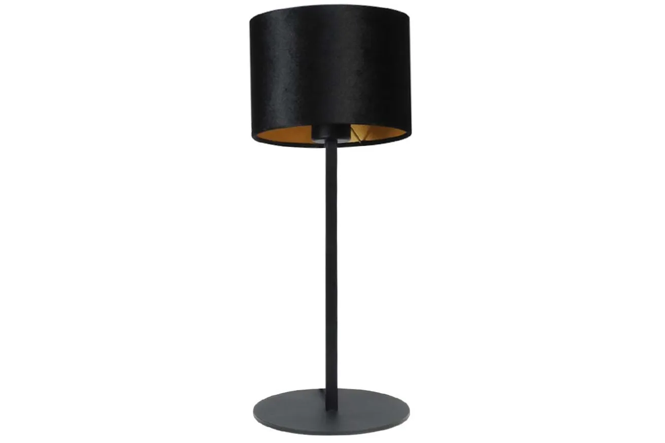 Tischleuchte Vera Samt schwarz H 55 cm