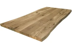 Tischplatte 8 cm Asteiche massiv organische Kante ab 60 cm konfigurierbar