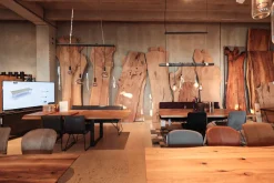 Tischplatte 3 cm Asteiche massiv organische Kante extrem ab 60 cm konfigurierbar