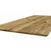 Tischplatte 3 cm astige Eiche massiv schweizer Kante ab 60 cm konfigurierbar