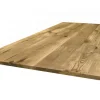 Tischplatte 4 cm astige Eiche massiv schweizer Kante ab 60 cm konfigurierbar