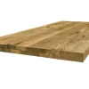 Tischplatte 6,5 cm astige Eiche massiv gerade Kante aufgedoppelt ab 60 cm konfigurierbar